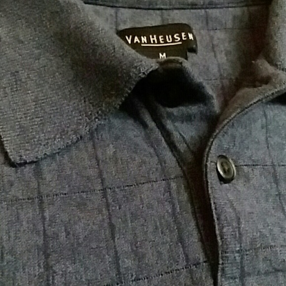 Gray collared Van Heusen long-sleeve sweater - Picture 1 of 7